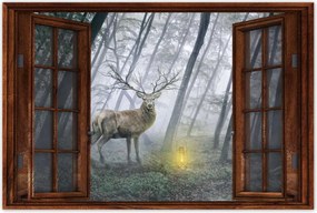 Poszterek 60x40 Szarvas az erdőben