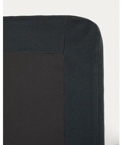 Antracitszürke kárpitozott egyszemélyes ágy 90x200 cm Jaira – Kave Home