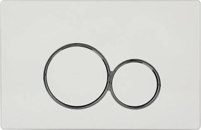 Fehér H2 öblítőgomb Hydroland Slim típusú tartályhoz.