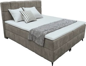 Boxspring ágy, 160x200, barnásszürke taupe, ALMA