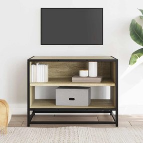 sonoma tölgy színű szerelt fa és fém TV-szekrény 61x40x46 cm