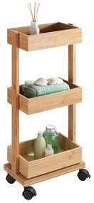 WENKO 24390100 - TORTONA polcos állvány 18x71,5 cm barna/fekete