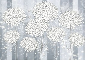 Fotótapéta Ezüstös hortenzia bokeh hatással a háttérben 300x210 +ragasztó