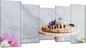 Vászonkép 150x80 Süti levendulával