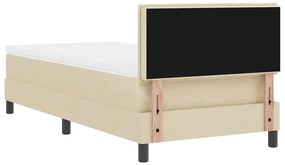 Boxspring ágy matraccal matracmal Krém 80 x 200 cm szövet