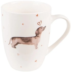 Tacskós porcelán bögre 300 ml Dachshund Love