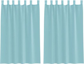 vidaXL 2 db türkizkék fátyolfüggönyök hurokkal 140x175 cm