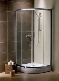 Radaway Premium Plus A1900 /zuhanykabin tálca nélkül 100*100, króm profillal,többféle mint.bizt.üveggel átlátszó