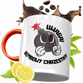 Narancssárga Bögre Keresztanyának Ajándék fényképes nyomattal