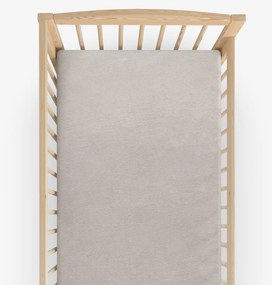 Goldea nem áteresztő frottír lepedő kiságyba - szürkésbarna 60 x 120 cm