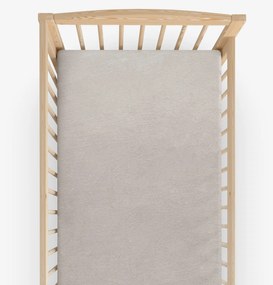 Goldea nem áteresztő frottír matracvédő kiságyba - szürkésbarna 60 x 120 cm
