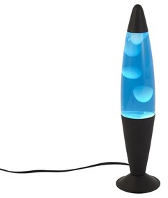 Lávalámpa kék fehér viasszal LED-del - Molten Lava
