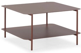 Terrakotta színű fém dohányzóasztal 70x73 cm Beatrix – MOME