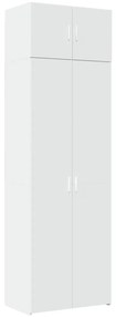 fehér szerelt fa tárolószekrény 70 x 42,5 x 225 cm
