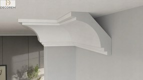 Mennyezeti díszléc DLP44 6cm x 6cm párkány stukkó Xps Decorem