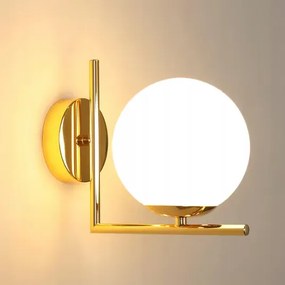 Gaeco fali lámpa E27 arany fali lámpa üveg búrával