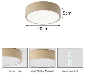 Brilagi - LED dimmelhető POOL LED/18W/230V 3000-6000K 20 cm bézs + távirányító