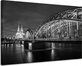 Vászonkép Németország Híd fekete-fehér 120X80