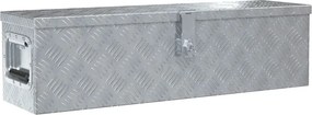 vidaXL ezüstszínű alumíniumdoboz 80,5 x 22 x 22 cm