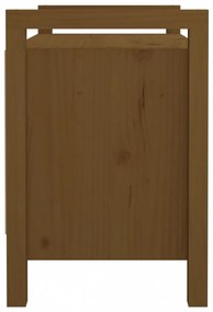 mézbarna tömör fenyőfa előszoba pad 80 x 40 x 60 cm