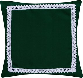 Dekoratív párnahuzat Malaga 45x45 Sötét zöld