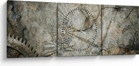 Kép - Az idő áramlása (órával) (90x30 cm)