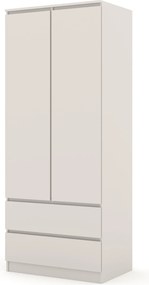 Ruhaszekrény Maja 80 cm 2D2S kasmír kétajtós polcos fiókrúd