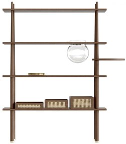 Barna moduláris polcrendszer tölgyfa dekorral 110x148 cm Stories – UMAGE