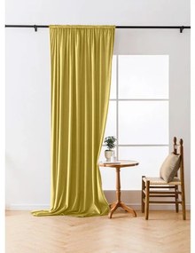Sötétítő függöny VELVET 140x270 cm, mustárszínű Felfüggesztés: Hullámos sínszalag