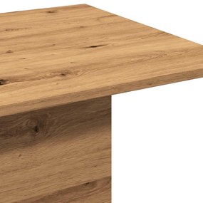 kézműves tölgy színű szerelt fa dohányzóasztal 102x55,5x40 cm