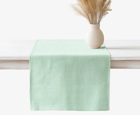 Goldea lenvászon keveréket tartalmazó asztali futó - világos menta 50x120 cm