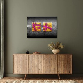 Fekete alapon színes négyzetek képe (70x50 cm)