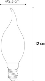 5 darabos E14 dimmelhető LED izzókészlet BXS35 füstszínű 4W 300 lm 2200K