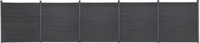 vidaXL szürke WPC kerítéspanelszett 872 x 186 cm