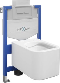 Mexen Fenix XS-U, rejtett modul és felfüggesztett WC Elis, fehér, 6853391XX00