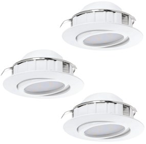 Eglo 95857 Pineda beépíthető lámpa, fehér, 3X500 lm, 3000K melegfehér, beépített LED, 3x6W, IP20