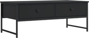 vidaXL fekete szerelt fa dohányzóasztal 101x49x39,5 cm