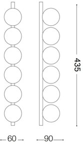 Ideal Lux - LED Mennyezeti lámpa PING PONG 6xLED/3W/230V CRI 90 fekete