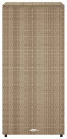 bézs polyrattan kerti tárolószekrény 50 x 55 x 115 cm