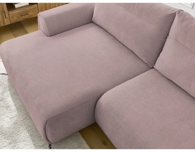 Világos rózsaszín sarokkanapé Aden – Bobochic Paris