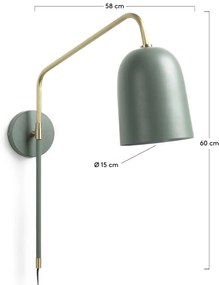 Zöld fali lámpa ø 15 cm Audrie – Kave Home