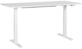 Fehér elektromosan állítható íróasztal 180 x 80 cm DESTINES Beliani