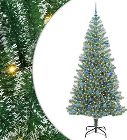 vidaXL Mű karácsonyi fa hóval borítva LED fényekkel 300 LED-del 210 cm