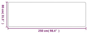 tópszínű szizálhatású futószőnyeg 80 x 250 cm