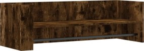vidaXL füstölt tölgy színű szerelt fa fali polc 100 x 35 x 30,5 cm