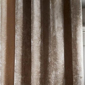 Bézs függöny szett 2 db-os 168x183 cm Crushed Velvet – Catherine Lansfield