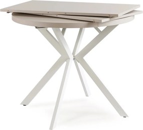 DORIAN asztal 80–160 cm, kasmír/fehér