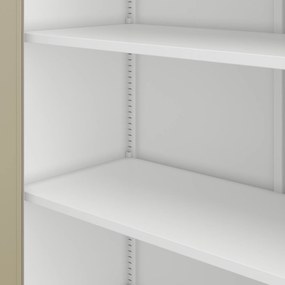 Fém szekrény vitrinnel fehér / sonoma tölgy: Eco Design AMELIA, 900 x 1850 x 400 mm