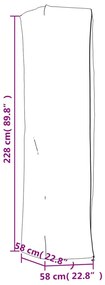fekete 420D oxford szövet piramis alakú fűtőhuzat 58x58x228 cm