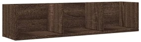 barna tölgy színű szerelt fa faliszekrény 75x18x16,5 cm